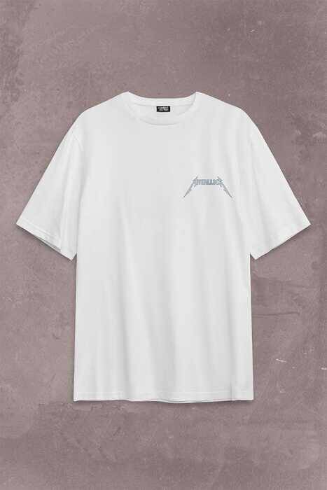Metallica Kirk Ouija Board Guitar Rock Gitar Sırt Ön Baskılı Oversize Tişört Unisex T-Shirt OVR12B1497 - 1