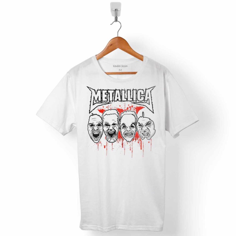 METALLICA LOGO HEAVY METAL ROCK MUSIC ERKEK TİŞÖRT - KENDİM SEÇTİM