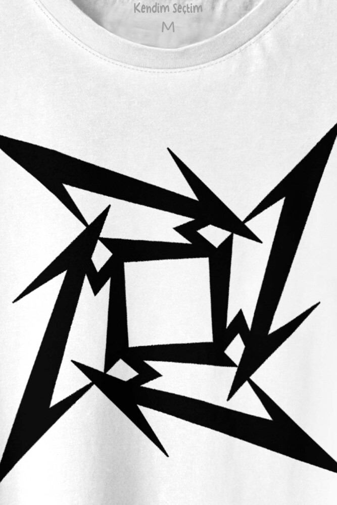 Metallica Logo Metal Baskılı Tişört Unisex T-shirt (1)