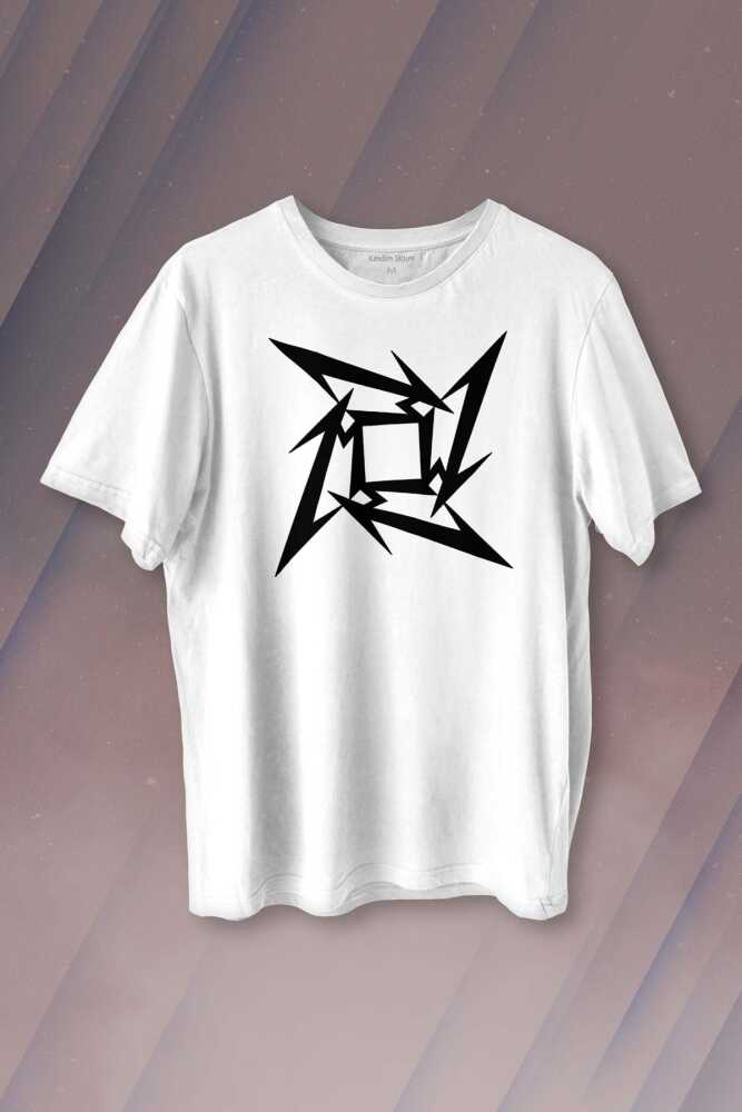Metallica Logo Metal Baskılı Tişört Unisex T-shirt