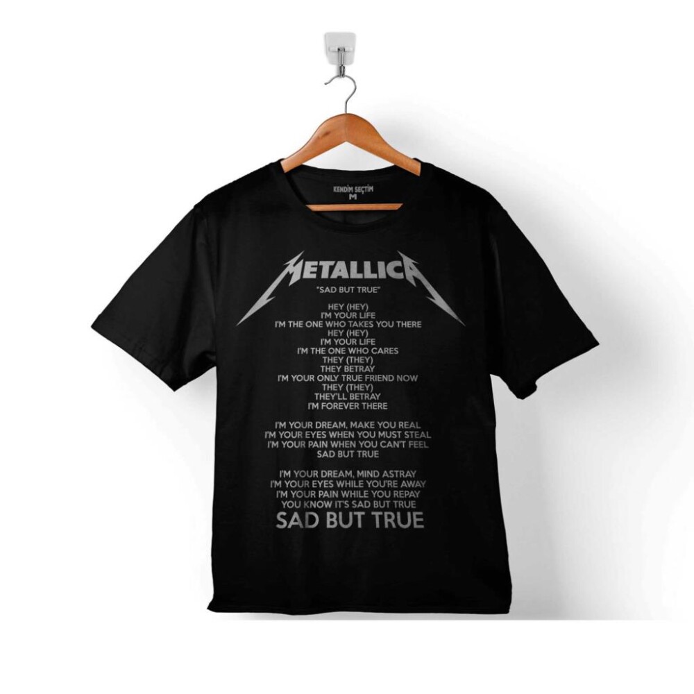METALLICA SAD BUT TRUE DEPRESYON ŞİİRİ ÇOCUK TİŞÖRT - 1