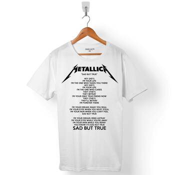 METALLICA SAD BUT TRUE DEPRESYON ŞİİRİ ERKEK TİŞÖRT - 1