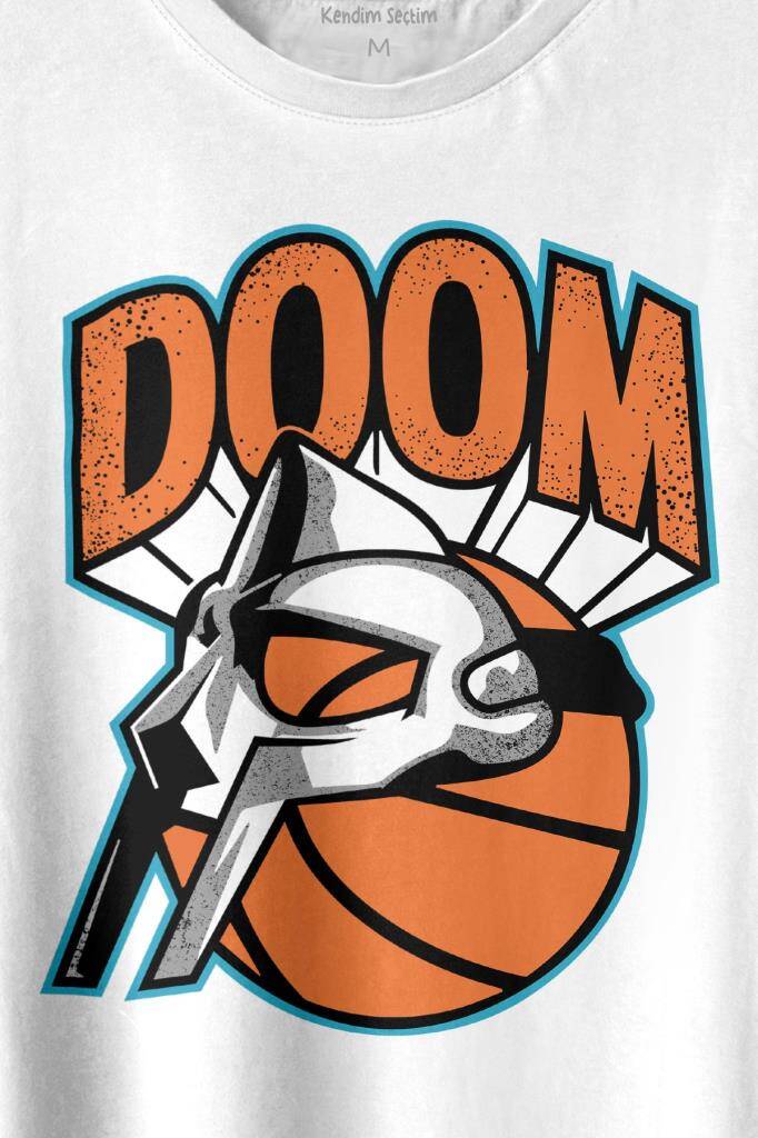 Mf Doom Basketbol Hip Hop Maske Baskılı Tişört Unisex T-shirt - 2