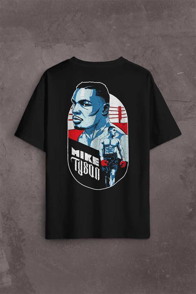 Mike Tyson Boks Box Spor Kral Ring Sırt Ön Baskılı Oversize Tişört Unisex T-Shirt - 1