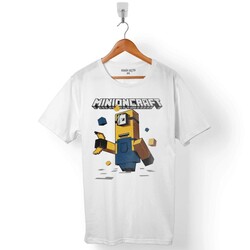 MINECRAFT MINIONS MİNYONLAR MINIONCRAFT ERKEK TİŞÖRT - 1