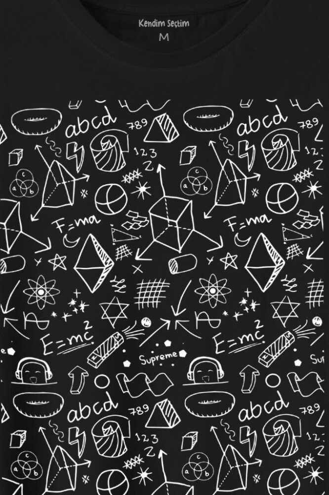 Minimal Drawing Çizim Geometrik Baskılı Tişört Unisex T-Shirt - 2