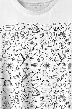 Minimal Drawing Çizim Geometrik Baskılı Tişört Unisex T-shirt - 2