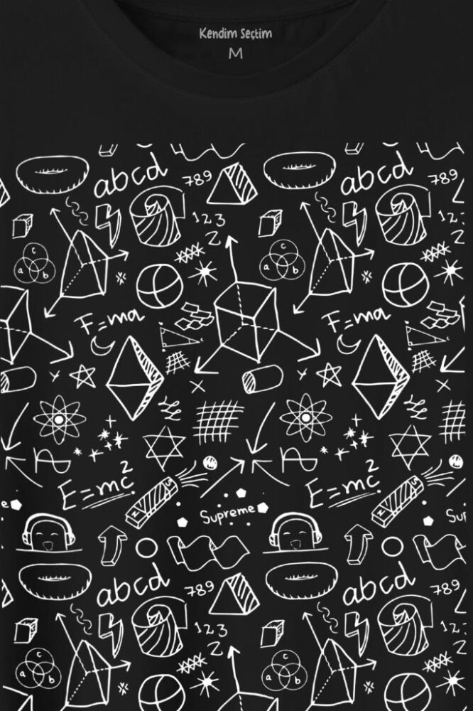 Minimal Drawing Çizim Geometrik Baskılı Tişört Unisex T-Shirt (1)