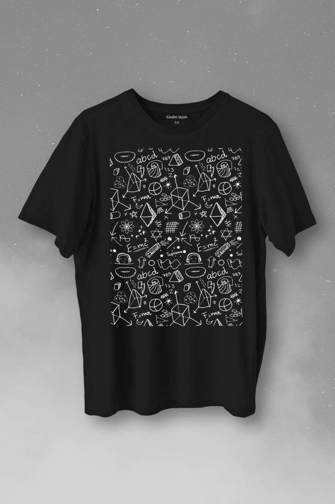 Minimal Drawing Çizim Geometrik Baskılı Tişört Unisex T-Shirt - 1