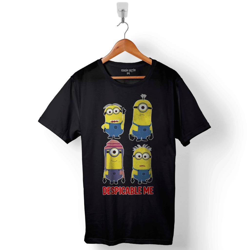 Minyonlar Mınnions Despicable Me Baskılı Tişört Unisex T-Shirt - 1