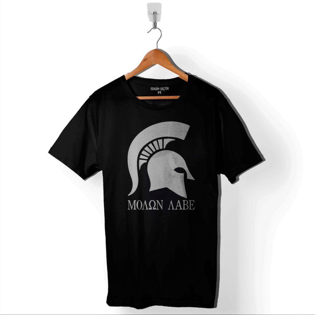 Moaon Aabe Spartan 300 SpartAli Kask Savaşçı Baskılı Tişört Unisex T-Shirt - 1