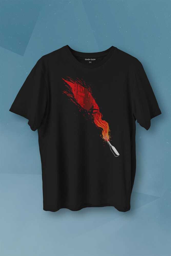 Molotof Rebel Molotov Asi Baskılı Tişört Unisex T-shirt - 1