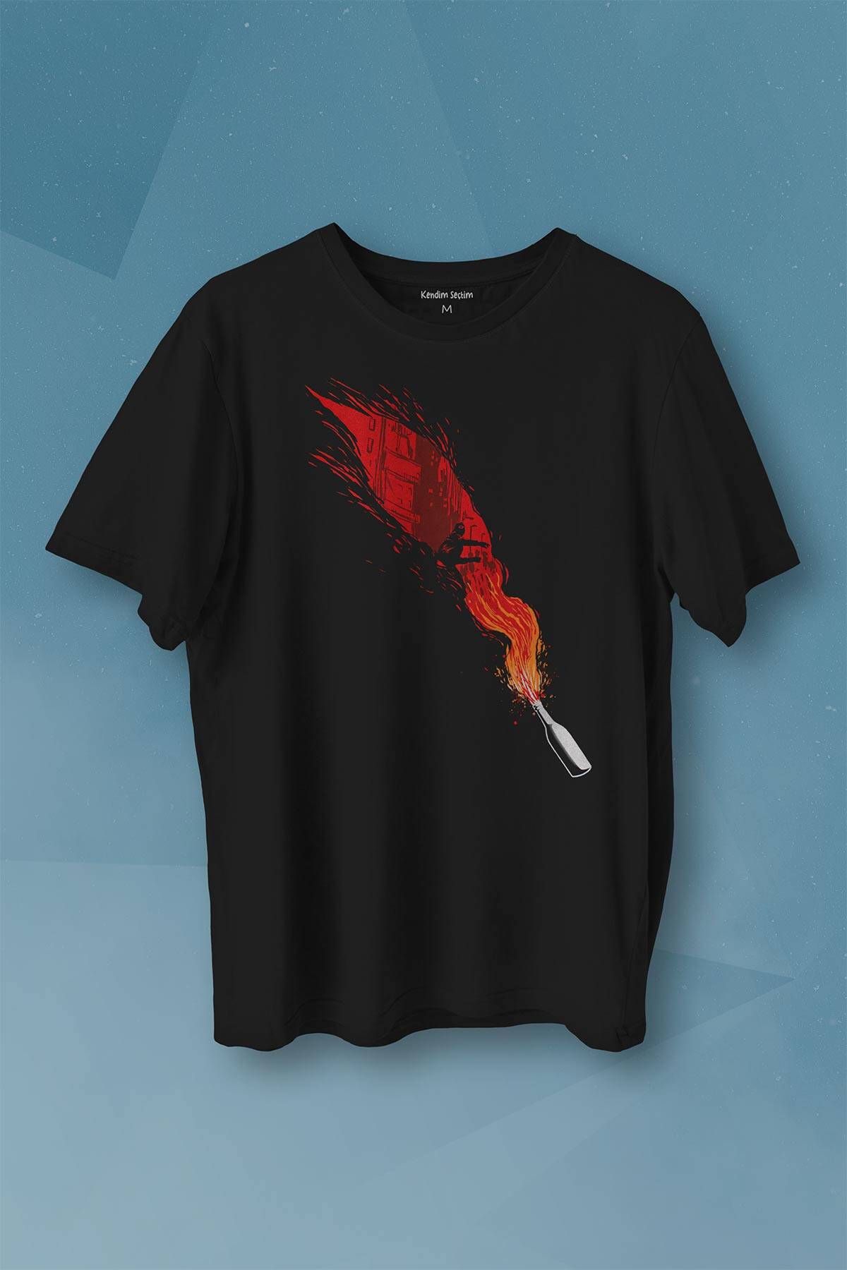 Molotof Rebel Molotov Asi Baskılı Tişört Unisex T-shirt - 1