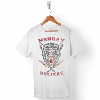 MONDAY HOLIDAE VAHŞİ KURT KAFA WOLF HOLIDAY ERKEK TİŞÖRT - 1