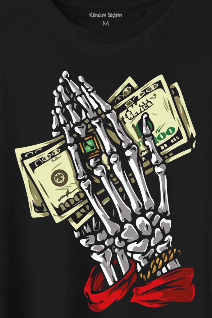 Money My Pocket Baskılı Tişört Unisex T-Shirt (1)