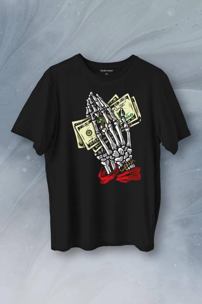 Money My Pocket Baskılı Tişört Unisex T-Shirt - 1