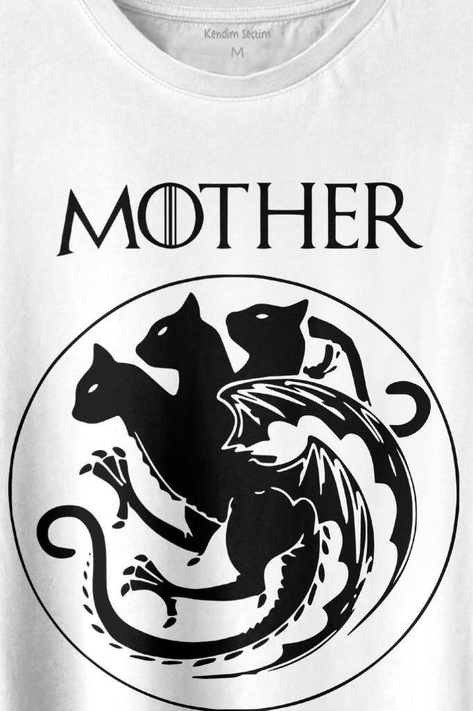 Mother Of Cats Mom Kedi Annesi Hayvansever Veteriner Mommy Baskılı Tişört Unisex T-shirt (1)