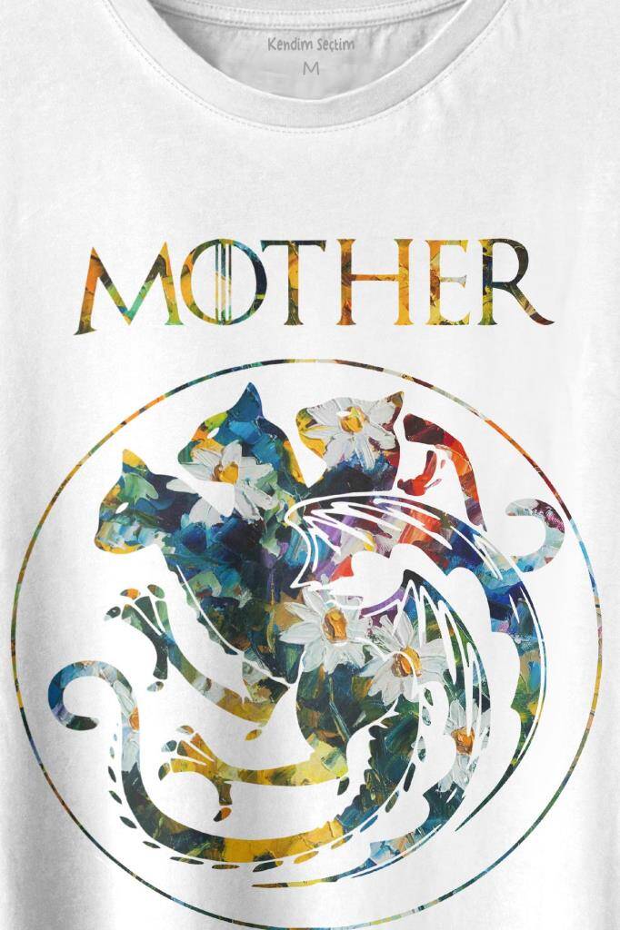 Mother Of Cats Mom Kedi Annesi Hayvansever Veteriner Mommy Baskılı Tişört Unisex T-shirt (1)