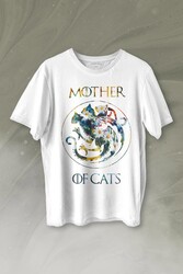 Mother Of Cats Mom Kedi Annesi Hayvansever Veteriner Mommy Baskılı Tişört Unisex T-shirt - 1