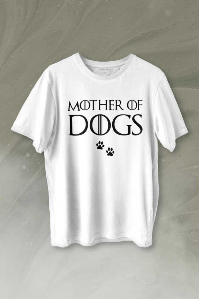 Mother Of Dog Mam Köpek Babası Hayvansever Veteriner Baskılı Tişört Unisex T-shirt - 1