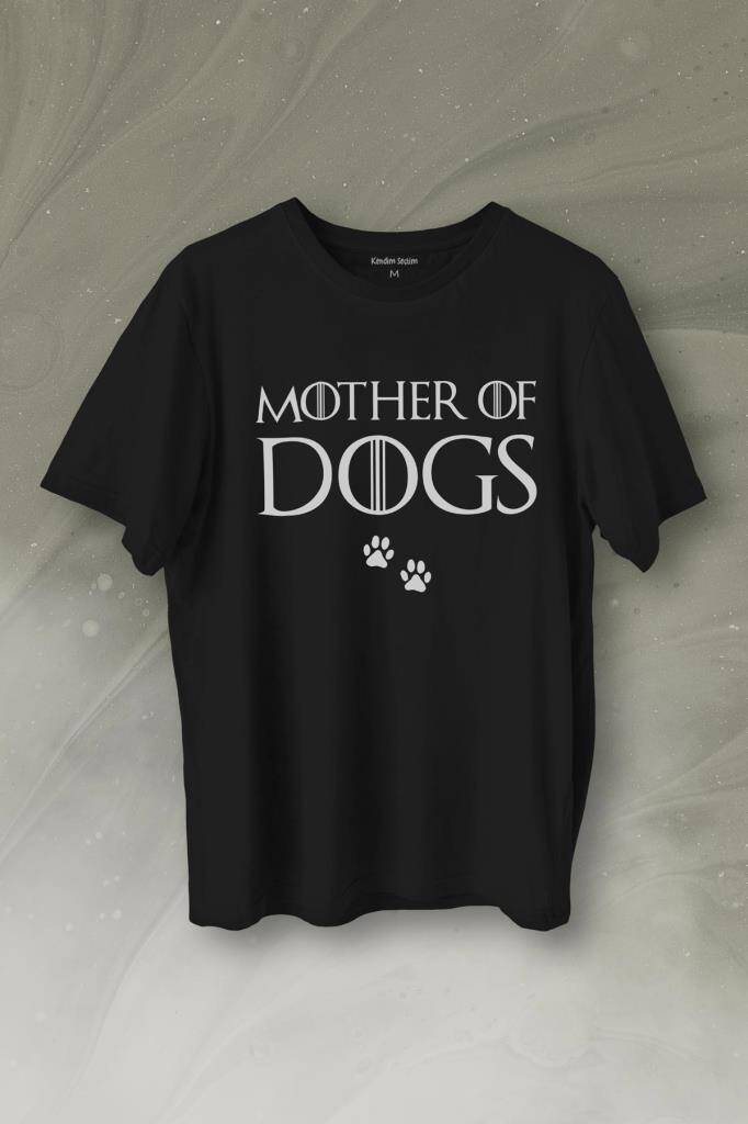 Mother Of Dog Mam Köpek Babası Hayvansever Veteriner Baskılı Tişört Unisex T-Shirt - 1