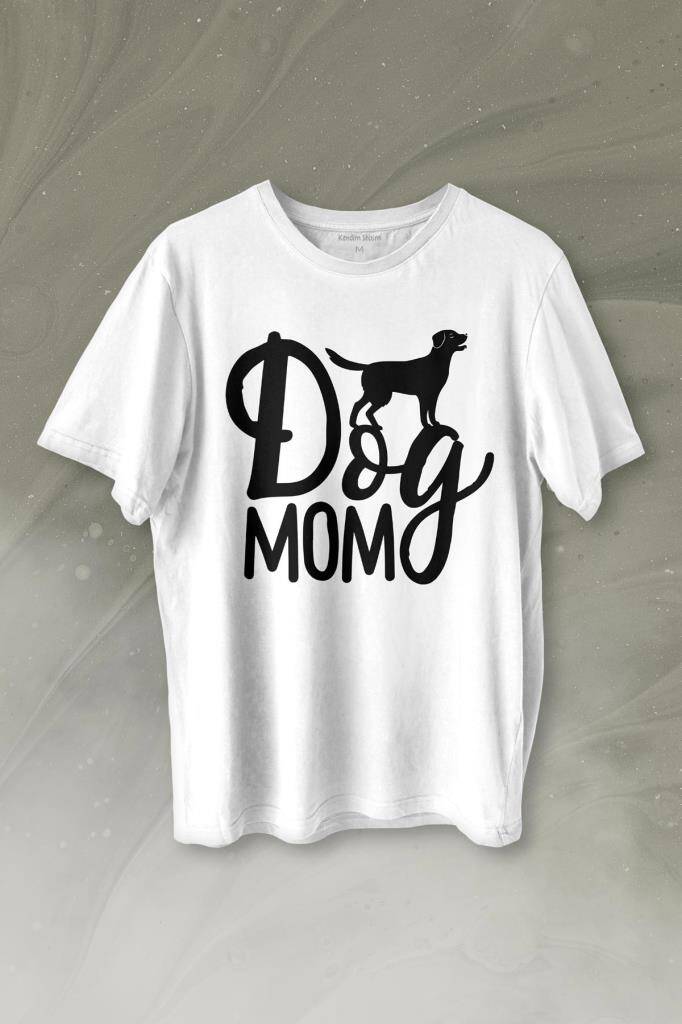 Mother Of Dog Mom Köpek Annesi Hayvansever Veteriner Mommy Baskılı Tişört Unisex T-shirt - 1