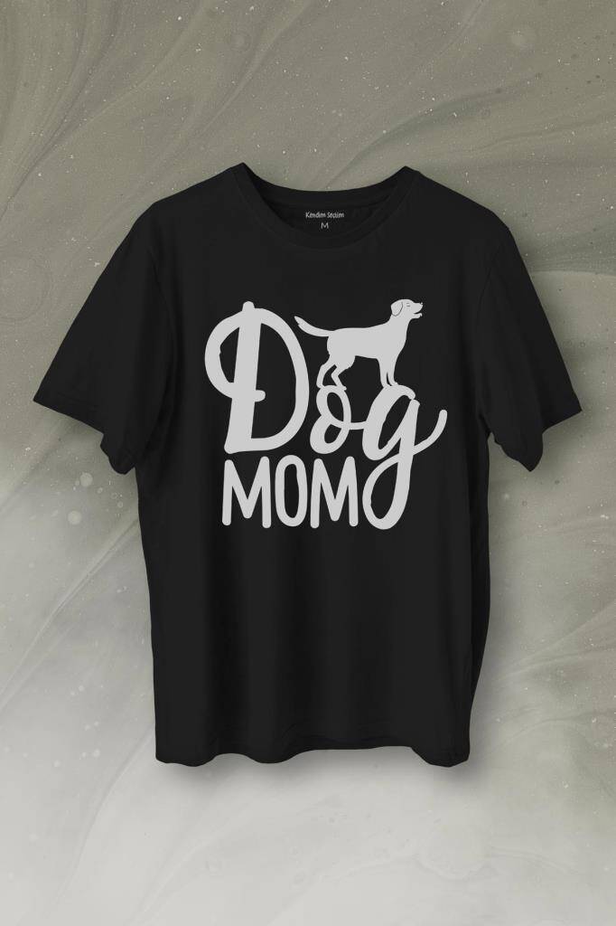 Mother Of Dog Mom Köpek Annesi Hayvansever Veteriner Mommy Baskılı Tişört Unisex T-Shirt - 1