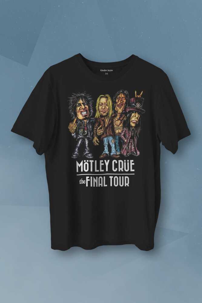 Mötley Crüe Heavy Metal The Final Tour Baskılı Tişört Unisex T-shirt