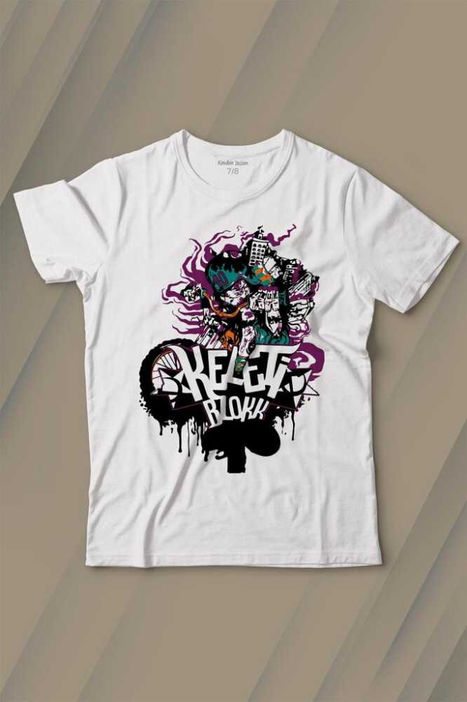Motorcycle Motor Ride Skull Kuru Kafa Baskılı Tişört Çocuk T-shirt - 1