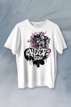 Motorcycle Motor Ride Skull Kuru Kafa Baskılı Tişört Unisex T-shirt - 1