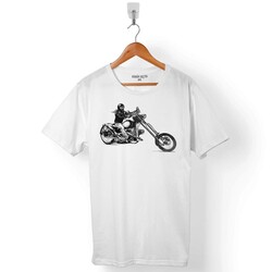 MOTOSİKLET CHOPPER BIKER RIDER BLACK SÜRÜCÜ ERKEK TİŞÖRT - 1