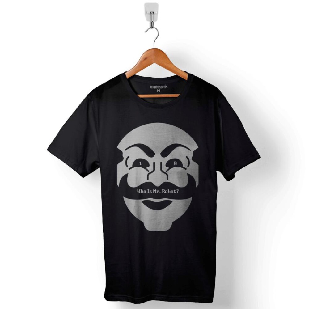Mr. Mr Robot Who Is Ben Robot Baskılı Tişört Unisex T-Shirt - 1