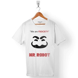 MR. MR ROBOT WHO IS FSOCIETY BEN ROBOT ERKEK TİŞÖRT - 1