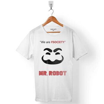 MR. MR ROBOT WHO IS FSOCIETY BEN ROBOT ERKEK TİŞÖRT - 1