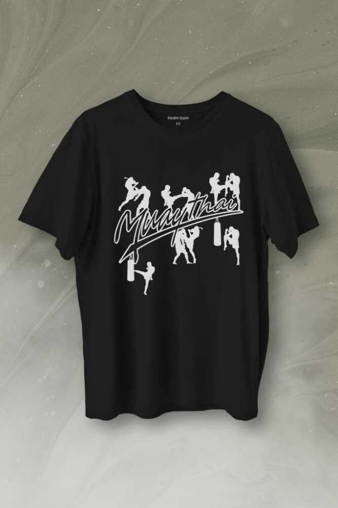 Muay Thai Muaythai Dövüş Uzak Doğu Sanatı Fight Baskılı Tişört Unisex T-Shirt - 1