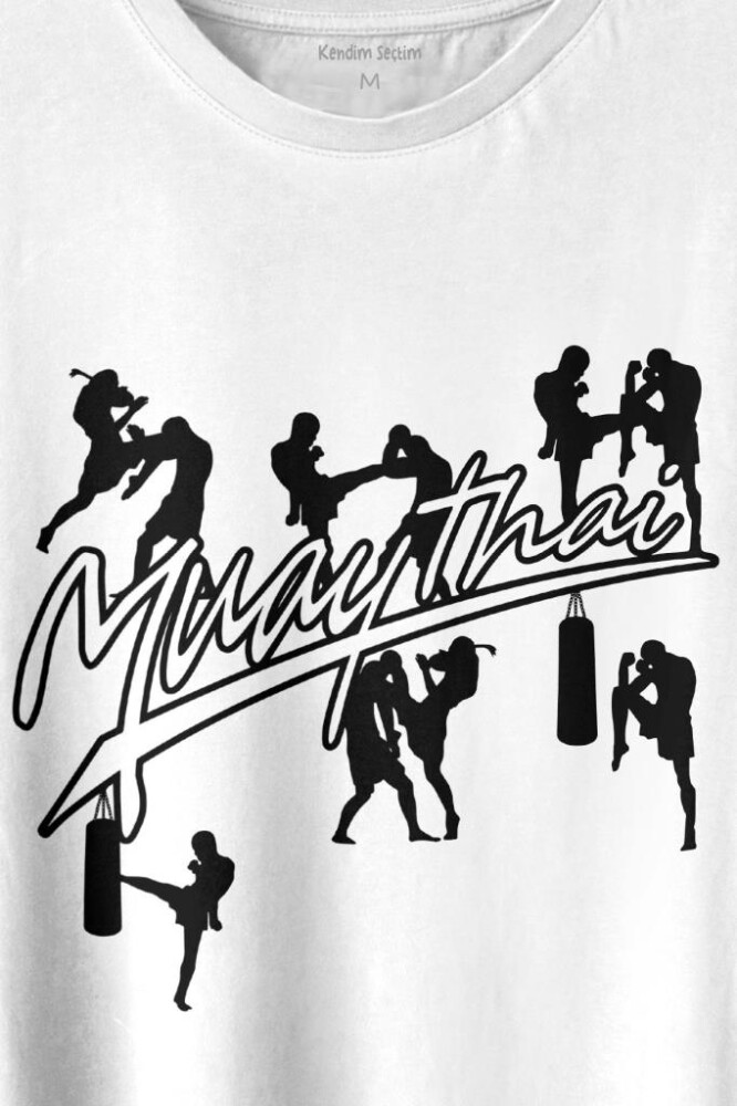 Muay Thai Muaythai Dövüş Uzak Doğu Sanatı Fıght Baskılı Tişört Unisex T-shirt (1)