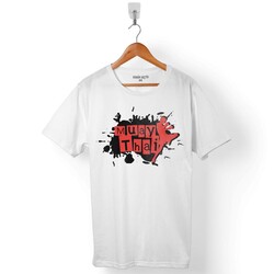 MUAY THAI TAYLAND BOKSU WORD WITH FIGHT ERKEK TİŞÖRT - 1