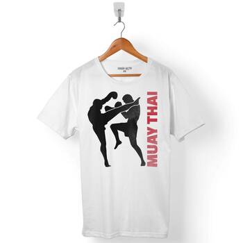 MUAY THAI TAYLAND BOKSU WORD WITH FIGHT ERKEK TİŞÖRT - 1