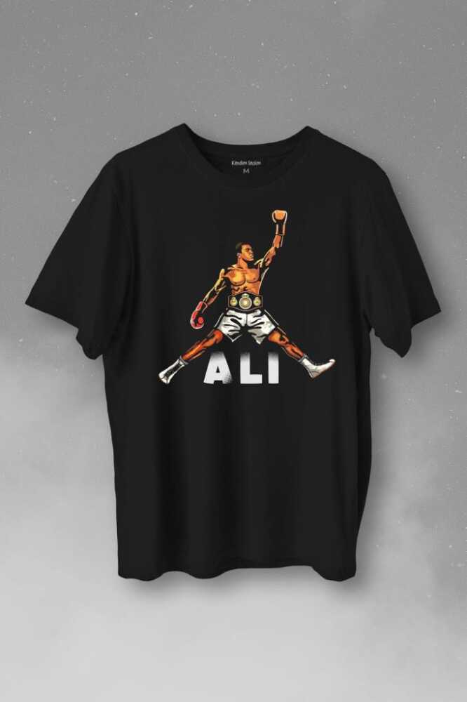 Muhammed Ali Boks Champion Boxing Baskılı Tişört Unisex T-Shirt - 1