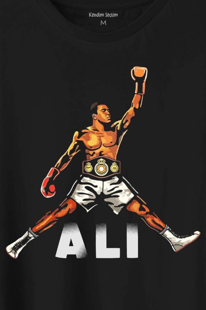 Muhammed Ali Boks Champion Boxing Baskılı Tişört Unisex T-Shirt (1)