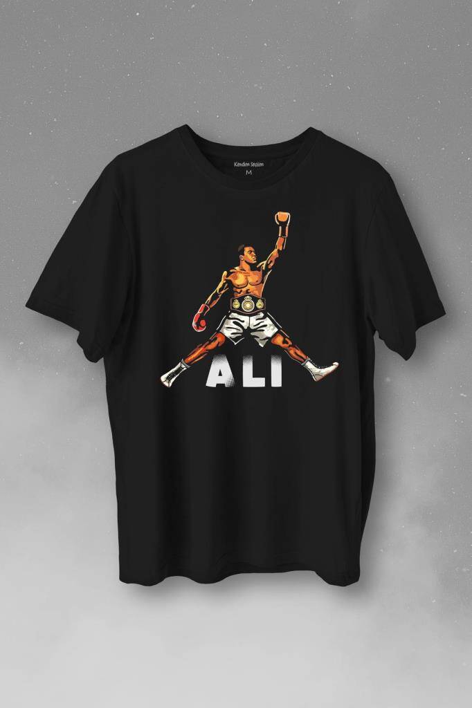 Muhammed Ali Boks Champion Boxing Baskılı Tişört Unisex T-Shirt - 1