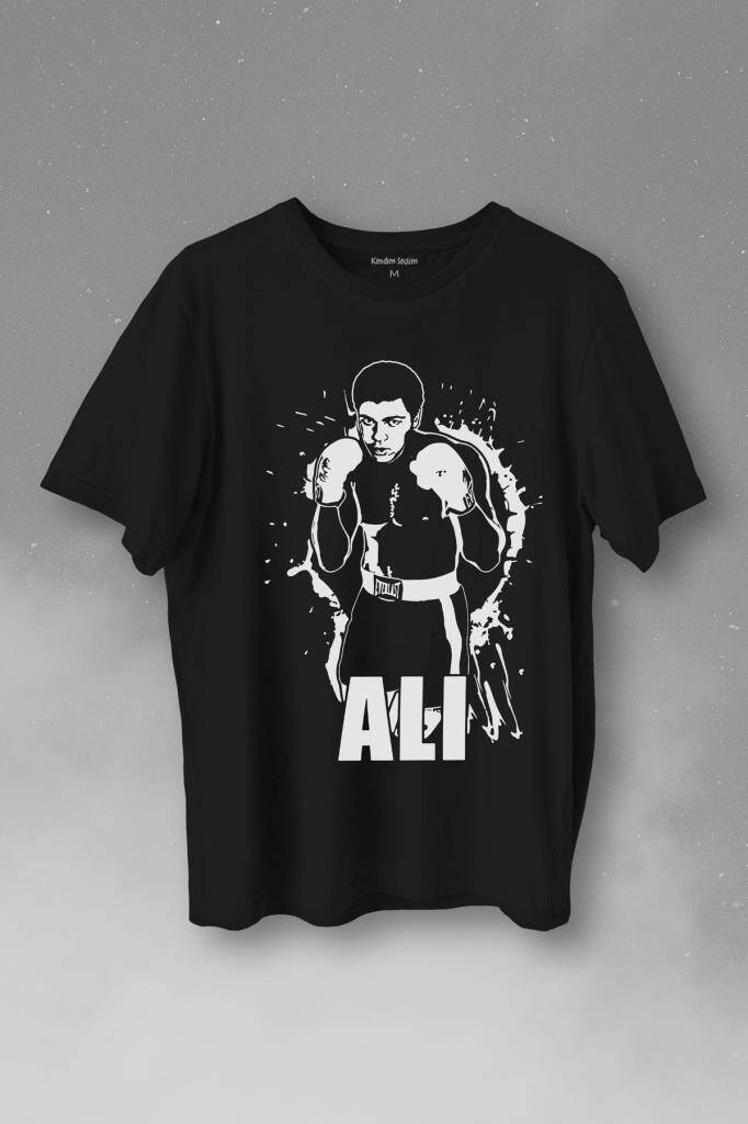 Muhammed Ali Boks Champion Boxing Baskılı Tişört Unisex T-Shirt - 1