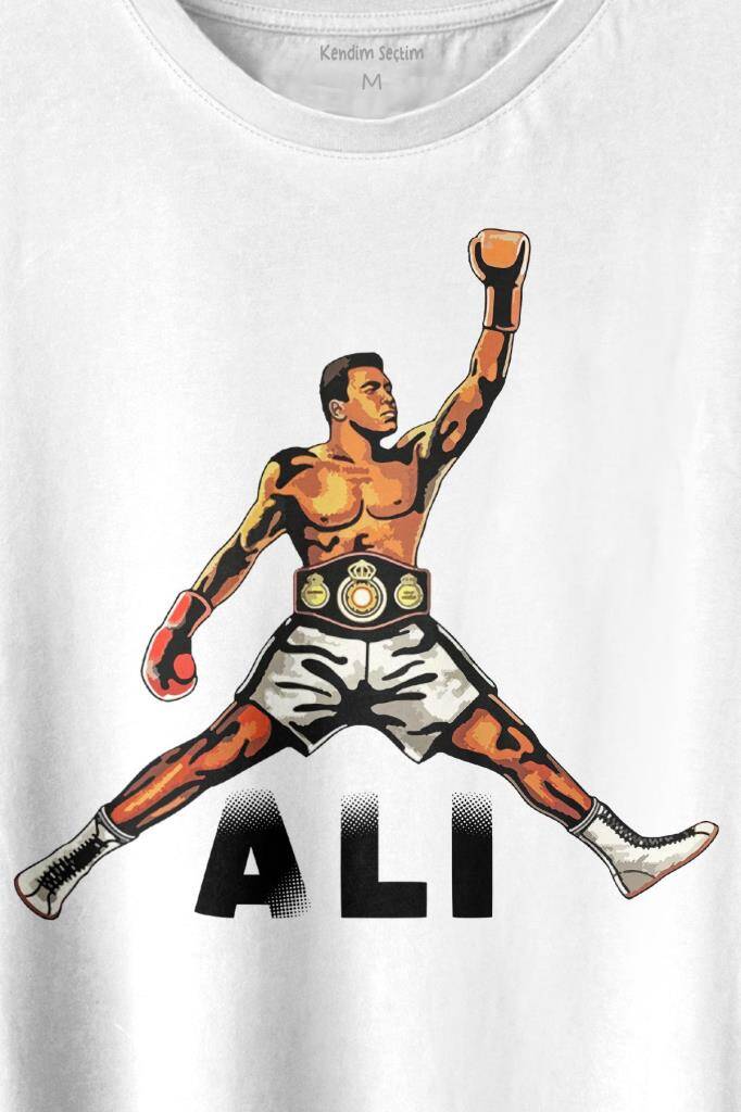 Muhammed Ali Boks Champion Boxing Baskılı Tişört Unisex T-shirt (1)