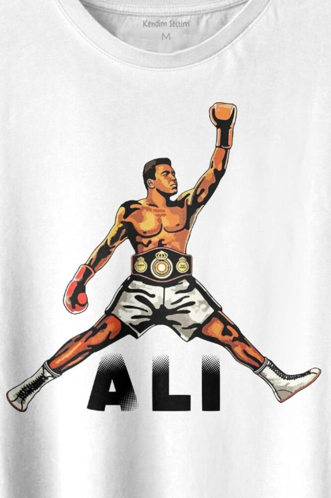 Muhammed Ali Boks Champion Boxing Baskılı Tişört Unisex T-shirt - 2