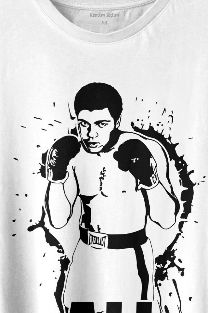 Muhammed Ali Boks Champion Boxing Baskılı Tişört Unisex T-shirt - 2