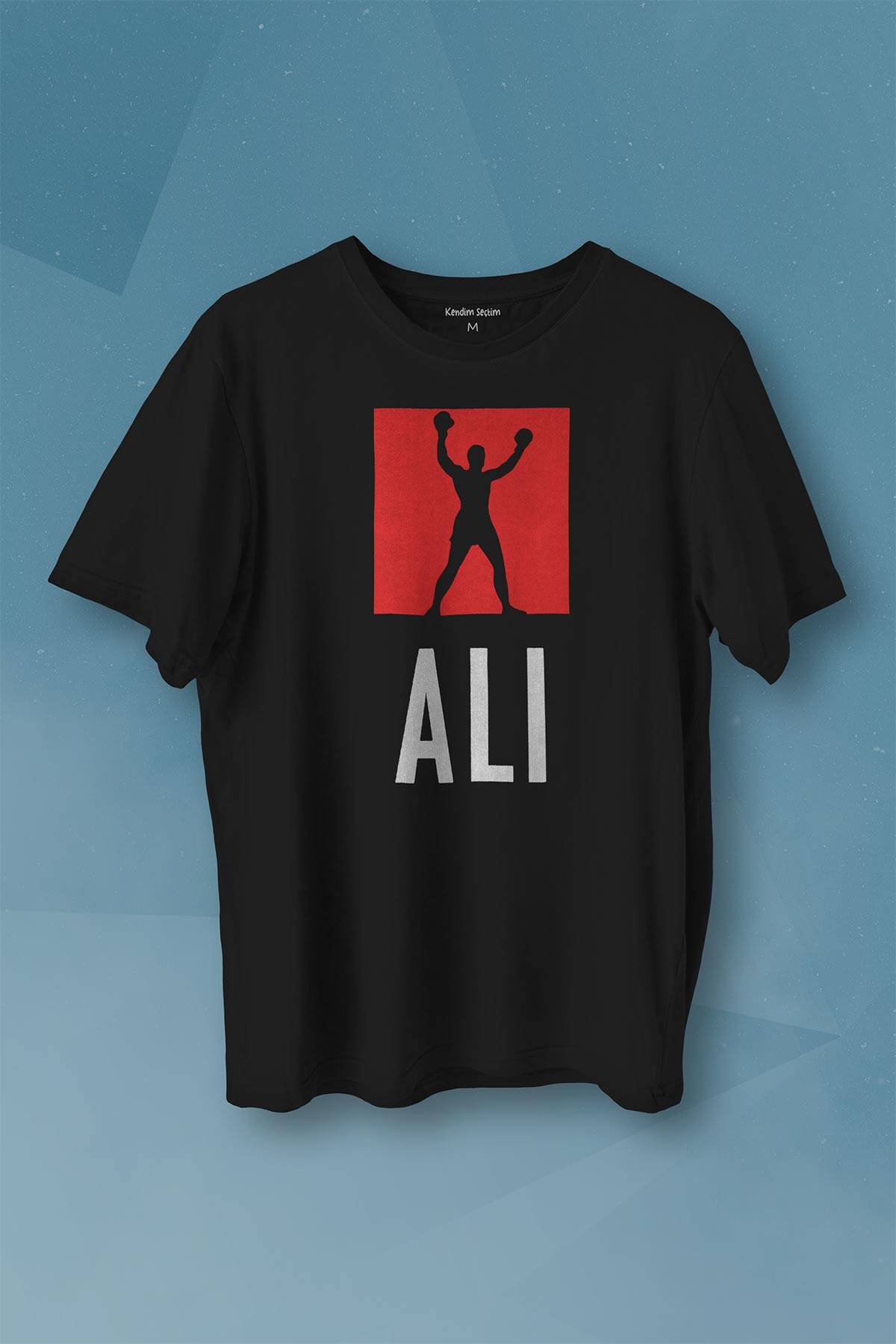 Muhammed Ali Box The skill Baskılı Tişört Unisex T-shirt - 1