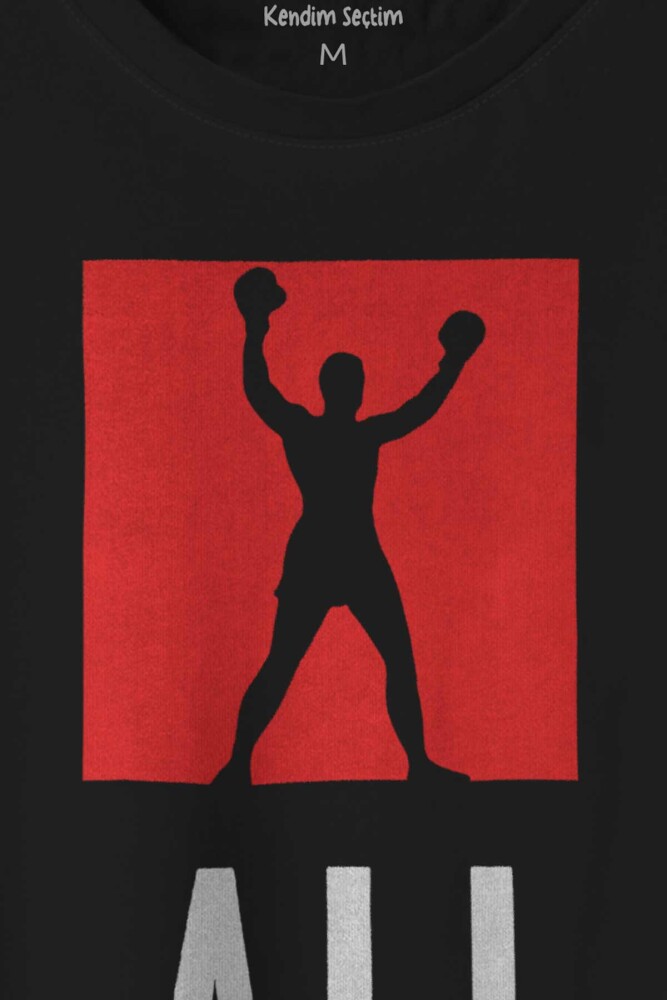 Muhammed Ali Box The skill Baskılı Tişört Unisex T-shirt (1)