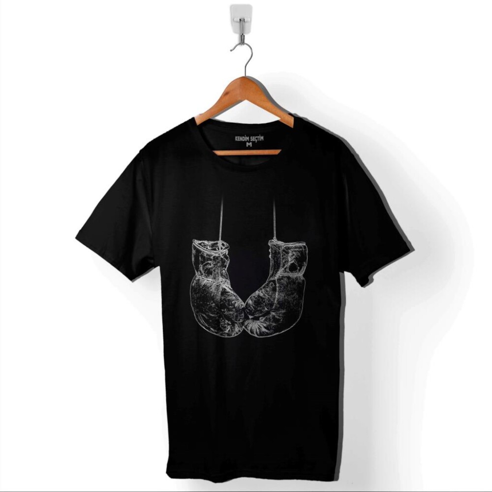 Muhammed Ali Clay Boks Eldiveni Impossible Is Baskılı Tişört Unisex T-Shirt - 1