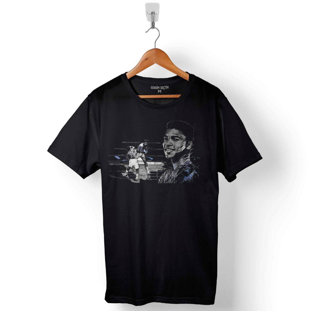 Muhammed Ali Clay SMile Boks Boksör Baskılı Tişört Unisex T-Shirt - 1