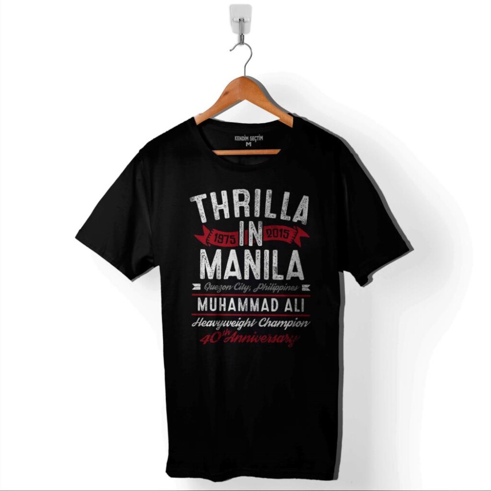 Muhammed Ali Clay Thrilla In Manila 40Th Baskılı Tişört Unisex T-Shirt - 1